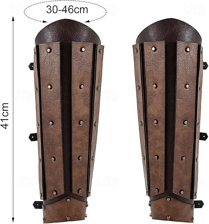 Retro Vintage Medieval Leg Brace Boot Covers Leg Guards Fancy Dress Men's Unisex Viking Carnival Masquerade Performance Stage Renaissance Fair Adults' Legguards 2025 - AED 197.86 –P6