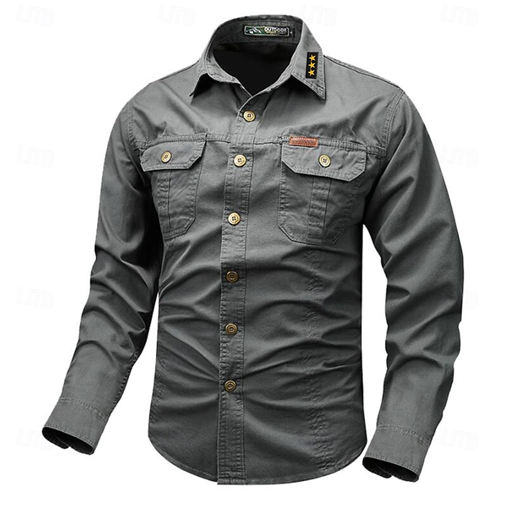 Per uomo Stella Motivo Geometrico Camicia da lavoro Camicia Western Camicia cargo Manica Lunga Vintage Casual Stile Western Sport & Outdoor Uscire Inverno Primavera & Autunno Collo ripiegato Stampato del 2026 a $29.99 –P5