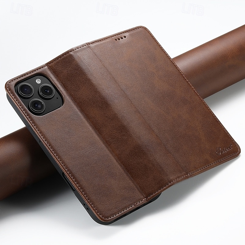 Phone Case For iPhone 16 Pro Max Plus iPhone 15 Pro Max Plus iPhone 14 13 12 11 Pro Max Plus Mini iPhone 14 Pro Max iPhone 13 12 11 Pro Max Back Cover with Stand Holder Magnetic Card Slot Retro PC PU 2025 - $19.99 –P3