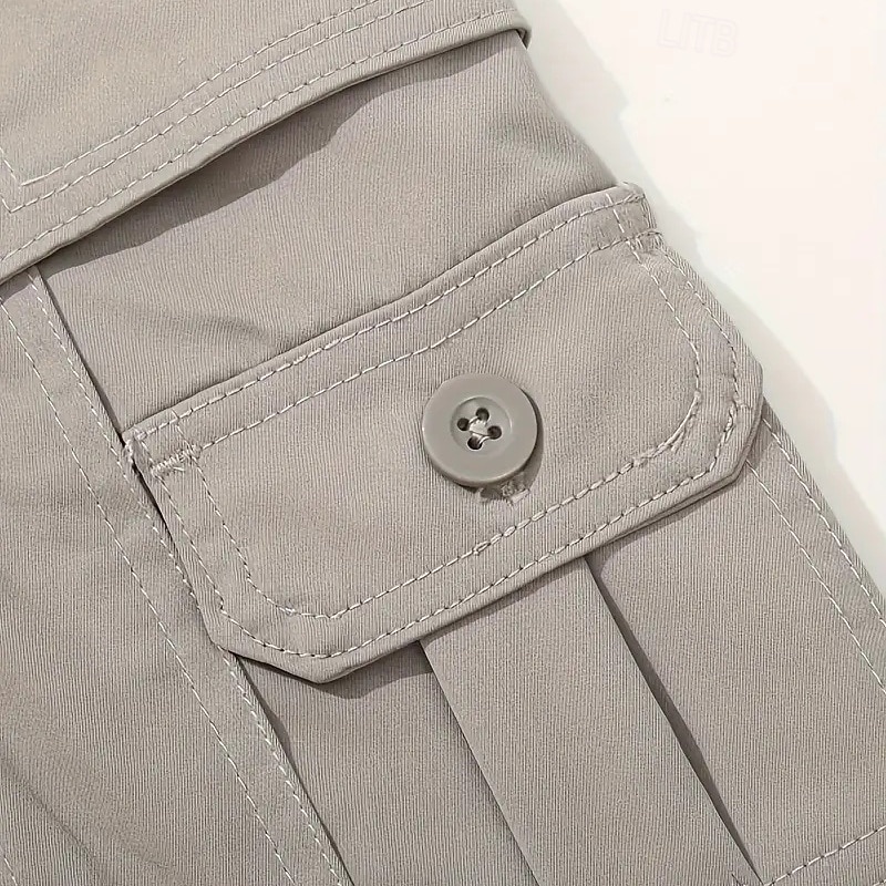 Ανδρικά Παντελόνια με τσέπες Παντελόνια Κουμπιά Πολλαπλή τσέπη Σκέτο Γρήγορο Στέγνωμα Ύγρανση Πλήρες μήκος ΕΞΩΤΕΡΙΚΟΥ ΧΩΡΟΥ Καθημερινά Κατασκήνωση & Πεζοπορία Μοντέρνα Κλασσικό Μαύρο Πράσινο Χακί 2026 - $32.99 –P6