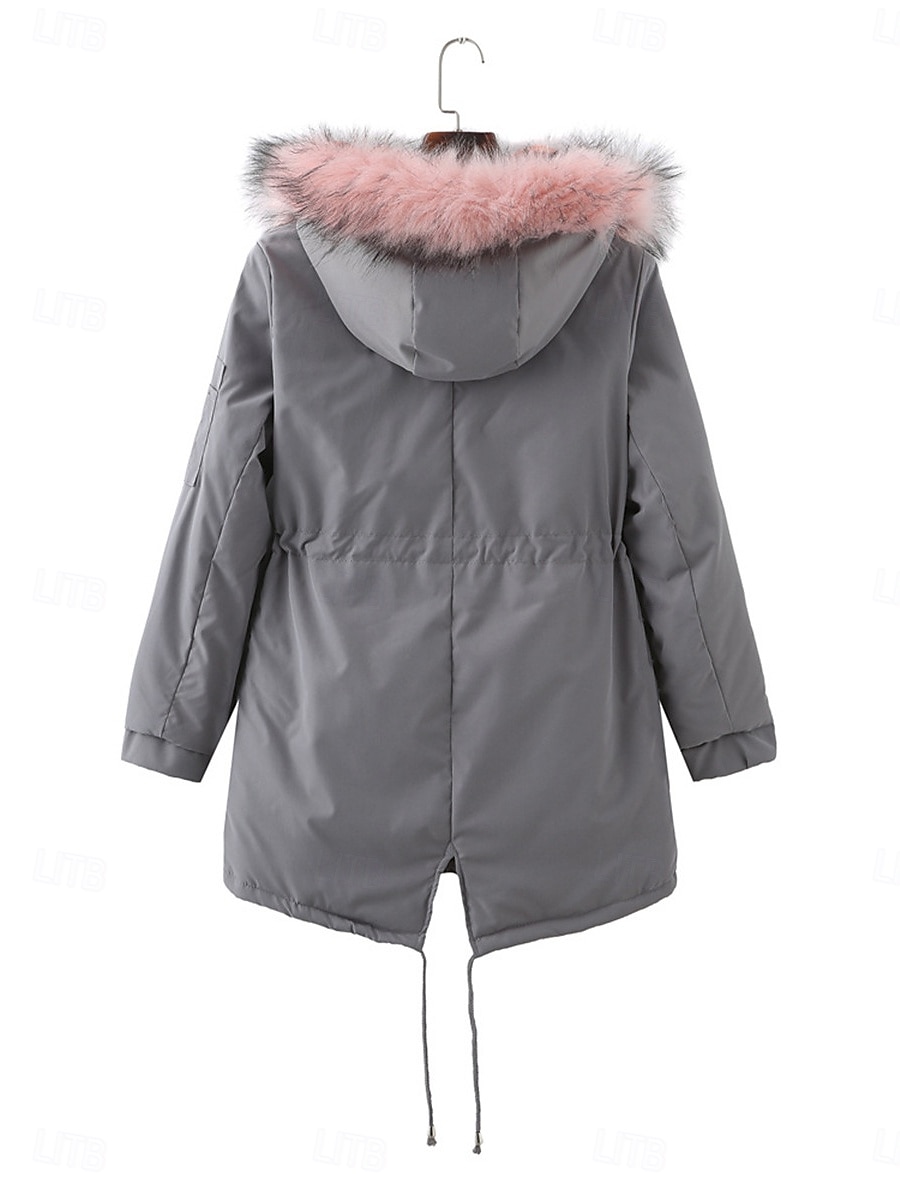 Women's Fleece Jacket Teddy Coat Hoodie Jacket Warm Breathable Zipper Pocket Fleece Lined Casual Plain Vacation Street Daily Wear Going out Zipper Regular Hoodie Regular Fit Long Sleeve Outerwear 2025 - $83.99 –P8