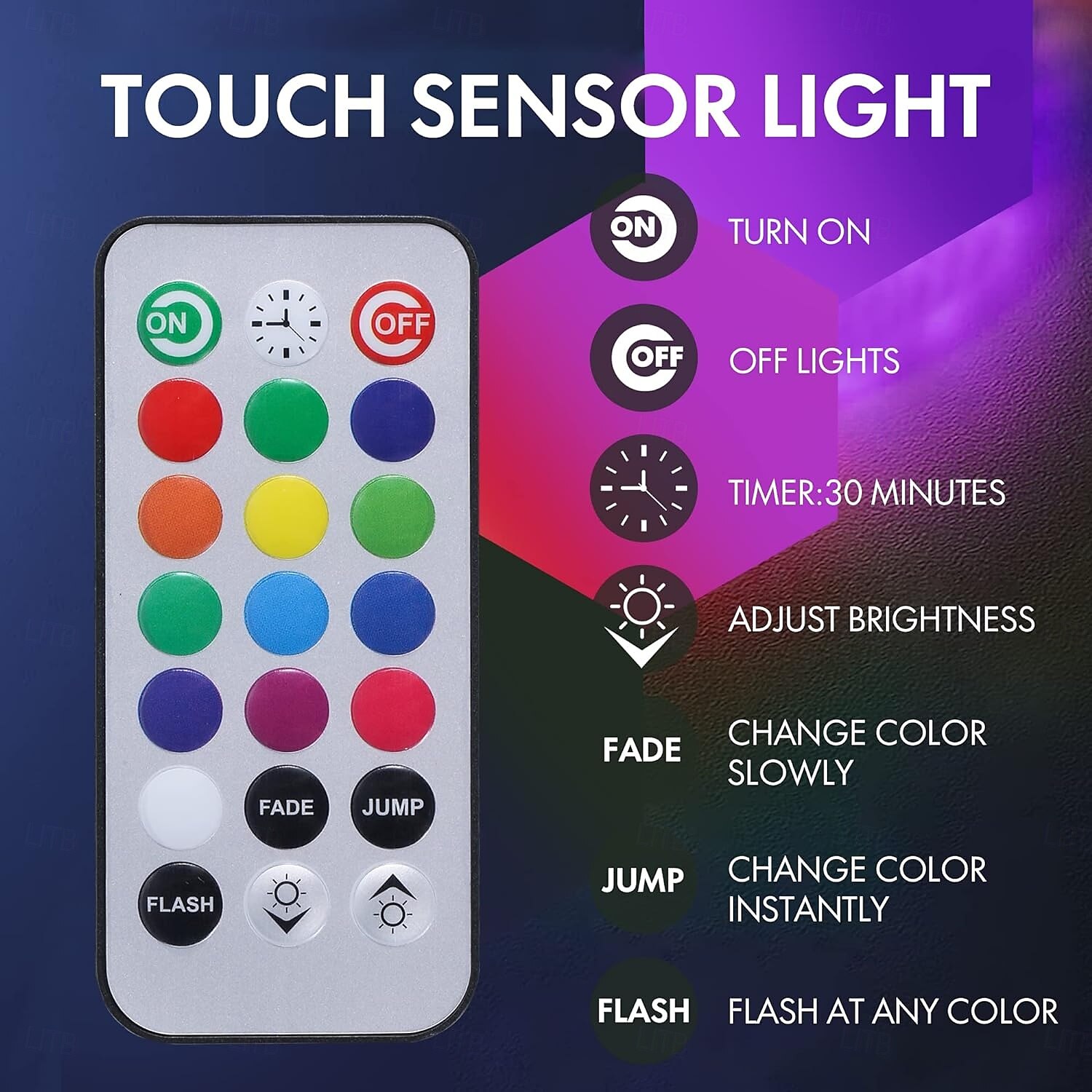 LED Smart Light Hexagonal LED Remote Control Wall Light, Modular Touch Color DIY Lighting for Bedroom, Bathroom, Living Room, Parties and Holidays 6-10 Piece Set 2025 - $64.99 –P2