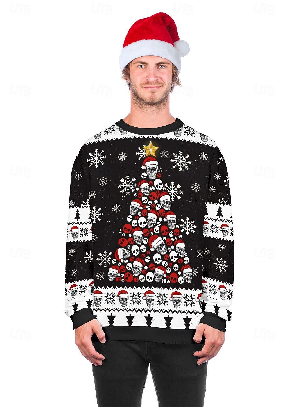 Anime 3D-Druck 3D Bischofsärmel Kapuzensweatshirt Cartoon Manga Weihnachtsmann Grafik für Paar Herren Damen Erwachsene 3D-Druck  für Weihnachten Karneval Party Festival 2025 - $29.99 –P3