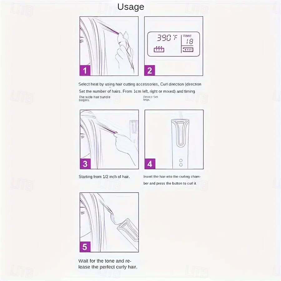 Wireless Automatic Hair Curlers Rechargeable Automatic Hair Curlers Adjustable Temperature and Timer Portable Wireless Hair Styling Tools Mother's Day Gifts Women's Gifts 2025 - $31.99 –P12