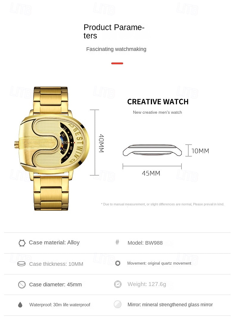 Мужские кварцевые часы Модные Повседневные Бизнес Наручные часы Календарь Водонепроницаемые Декорация Стальные часы 2026 - $22.99 –P11