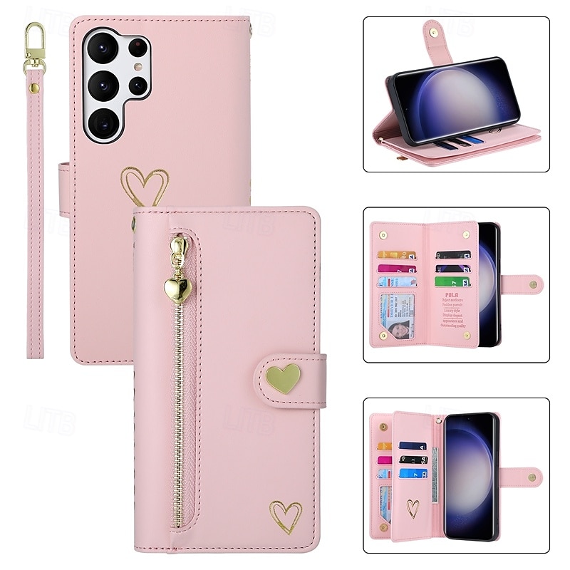 Phone Case For S25 Ultra S24 Ultra S24 Plus S24 S24 FE S23 S22 S21 S20 Plus Ultra A55 A35 A25 A15 5G A54 A34 A14 A73 A53 A33 A72 A52 A32 A22 A12 Back Cover Wallet Case with Stand Holder Zipper with 2025 - $23.99 –P11