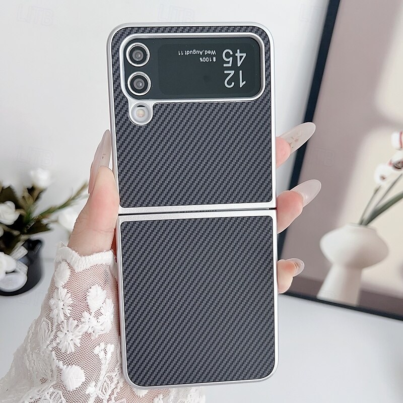 Phone Case For Samsung Galaxy Z Flip 7 Z Flip 6 Z Flip 5 Z Flip 4 Z Flip 3 Back Cover Shockproof Retro TPU PU Leather 2025 - $13.99 –P13