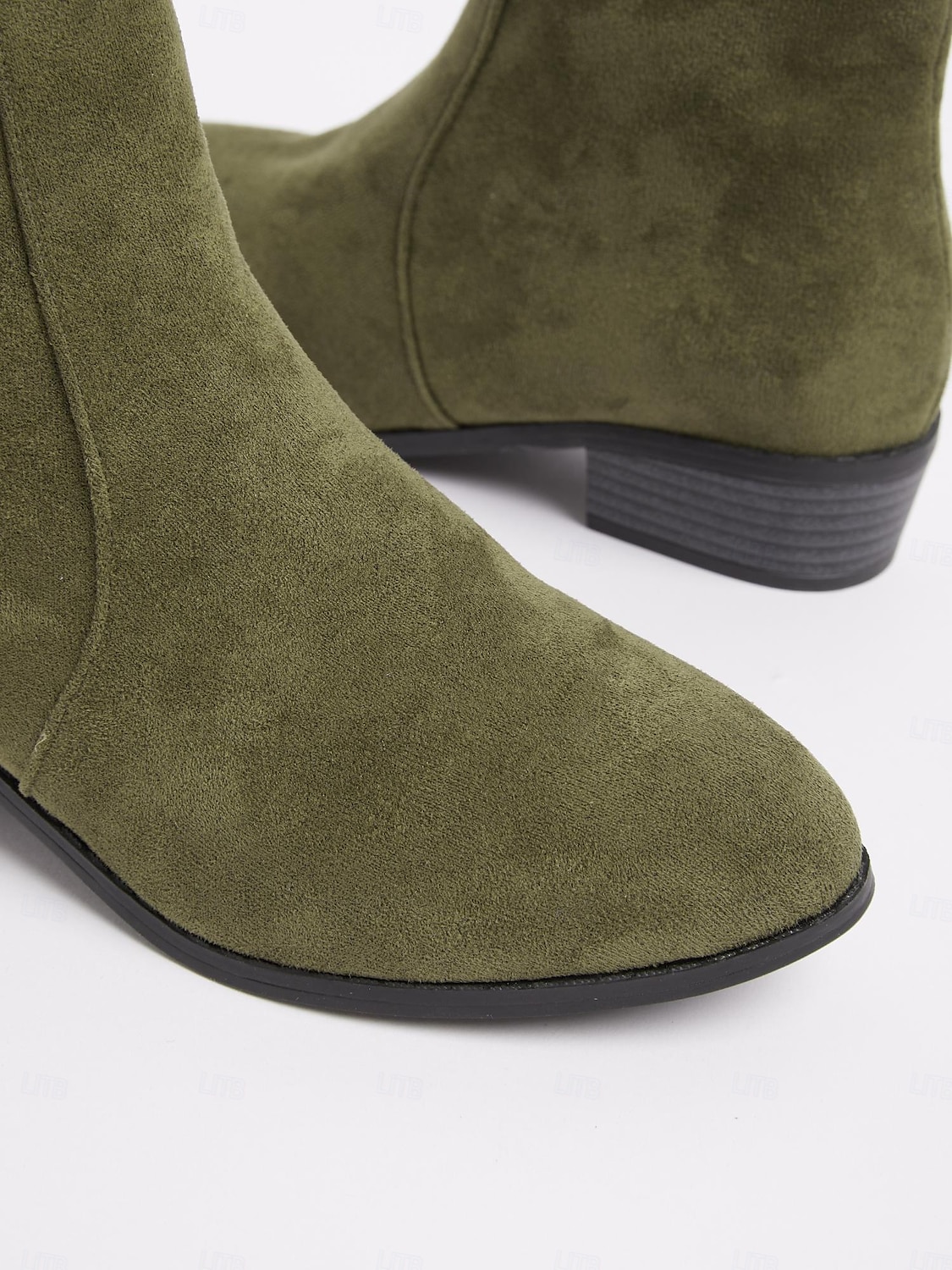 Women's Casual Faux Suede Ankle Boots with Side Zipper and Low Block Heels – Comfortable Vintage Booties for Everyday Wear 2025 - $34.99 –P4