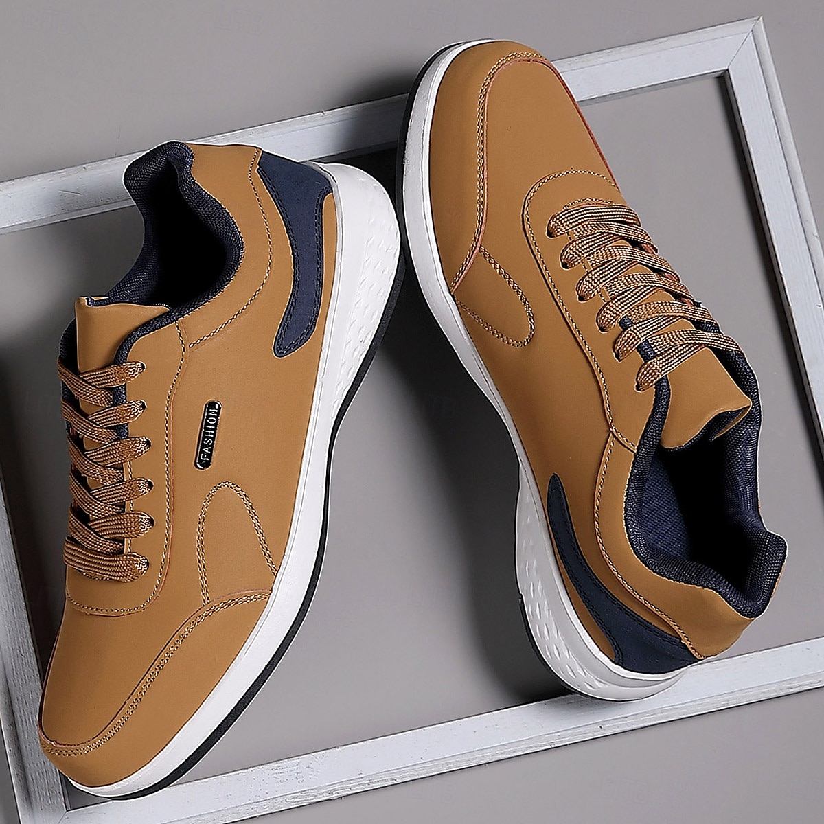 scarpe da ginnastica sportive casual da uomo color cuoio con suola ammortizzata e design allacciato – comode scarpe da passeggio per tutti i giorni del 2025 a $42.99 –P3