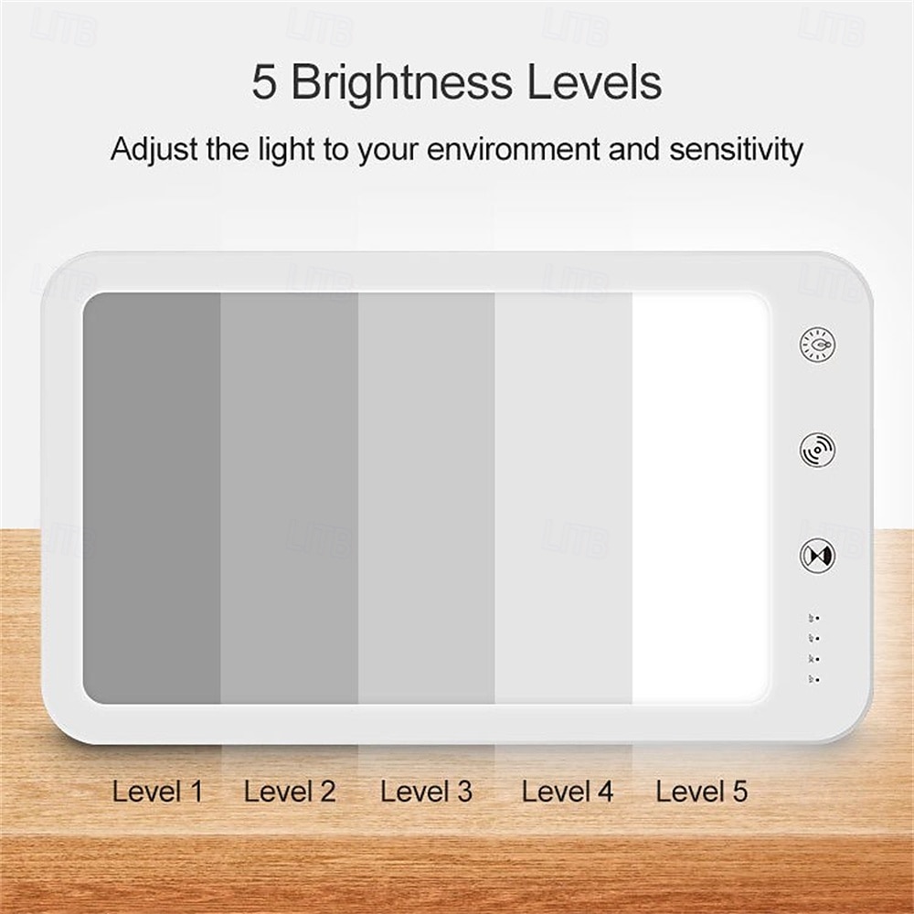 Lampe triste Lampe de luminothérapie sans UV Lampe portable à lumière naturelle avec lumière LED et 3 niveaux de luminosité réglables et température de couleur &fonction mémoire de 2025 ? $39.99 –P2
