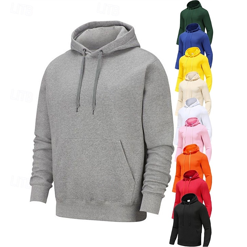 Hombre Sudadera Con Capucha Manga Larga Con Capucha Camiseta Al aire libre Mantiene abrigado Forro Polar Rutina de ejercicio Suave Invierno Poliéster Gris oscuro Negro Blanco Gimnasio Escalada 2025 - $11.59 –P6