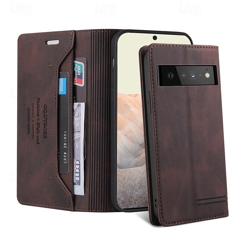 teléfono Funda Para Píxel 9 Pro Pixel 9 Pro XL Pixel 8 Pro Pixel 8 Píxel 9 Pixel 7 Pixel 7 Pro Pixel 6 Pixel 6 Pro Funda Trasera con Soporte Ranura para tarjetas Antigolpes Retro TPU Cuero de PU 2025 - $16.99 –P10