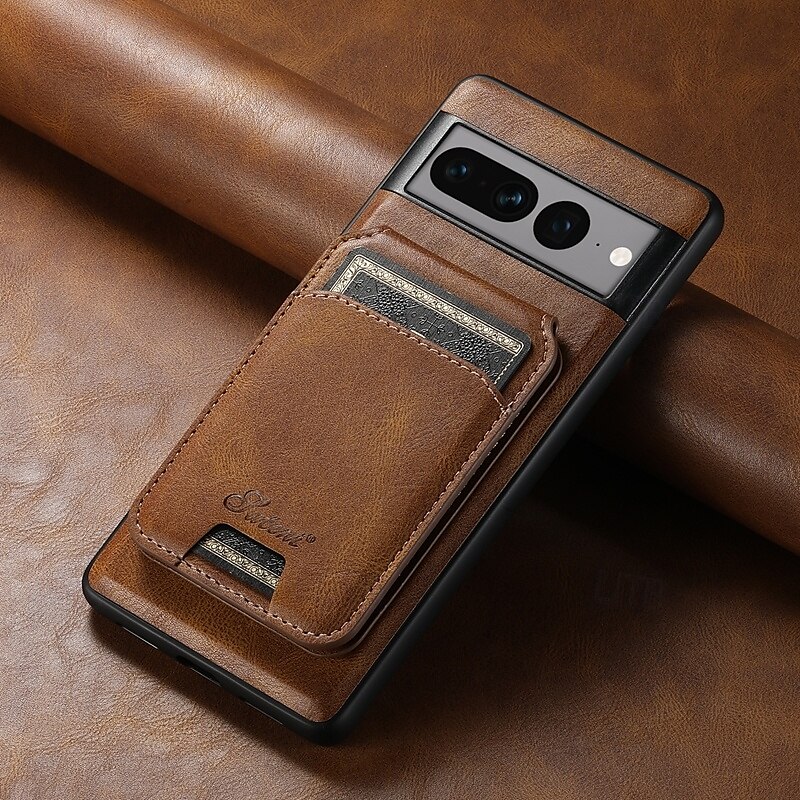 telefon Ügy Kompatibilitás Pixel 9 Pro Pixel 9 Pro XL Pixel 8 Pro Pixel 8 Pixel 7 Pixel 7 Pro Pixel 6 Pixel 6 Pro Fekete tok Állvánnyal Mágneses Kártyahely Retro TPU PC PU bőr 2025 - $27.99 –P12