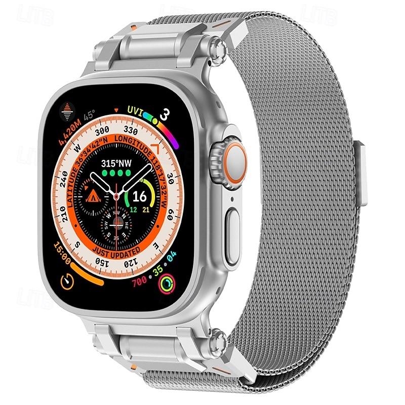 Loop Solo Compatível com Pulseira Apple Watch 42mm 44mm 45 mm 49mm Fecho de Metal Ajustável Aço Inoxidável pulseira de substituição para iwatch Ultra 2 Series 9 8 7 SE 6 5 4 3 2 1 de 2025 por $26.99 –P9