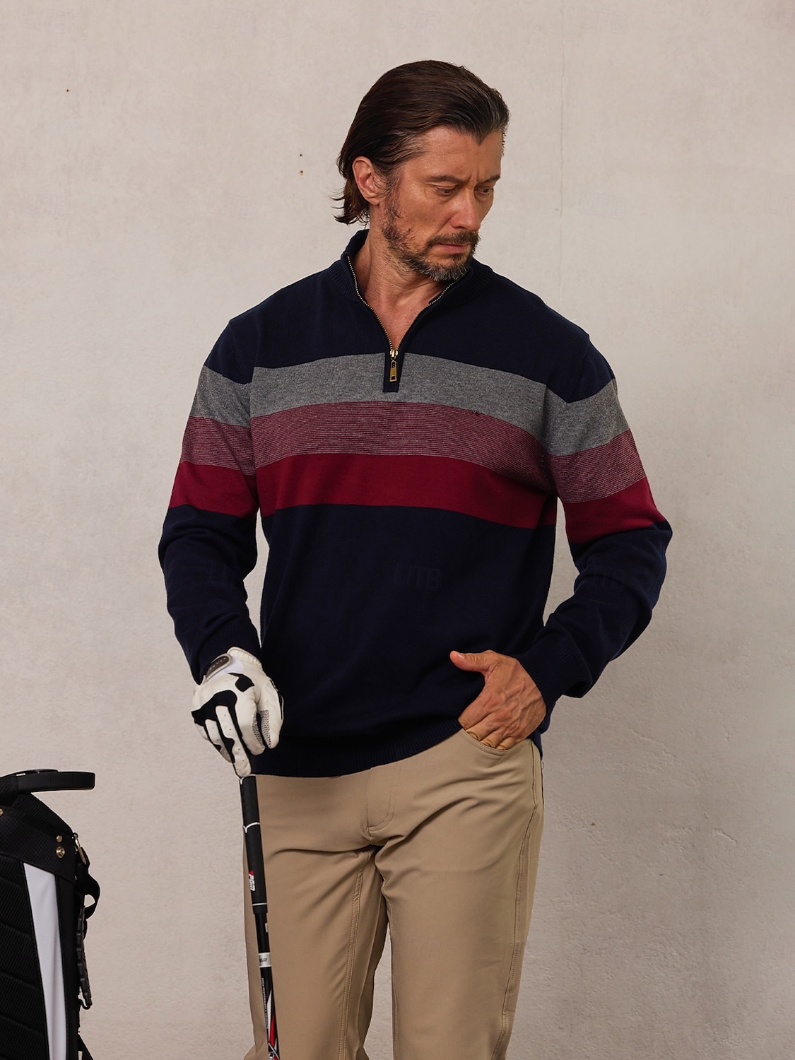 Men's Sweater Black Navy Blue Green Long Sleeve Thermal Warm Top Color Block Fall Winter Golf Attire Clothes Outfits Wear Apparel 2025 - $79.99 –P1