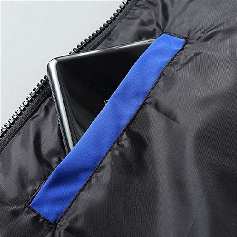 Men's Puffer Vest Padded Gilet Quilted Vest Daily Date Vacation Fashion Casual Fall & Winter Pocket Polyester Warm Comfortable Color Block Zipper Stand Collar Regular Fit Black Yellow Red Royal Blue 2025 - $36.99 –P15