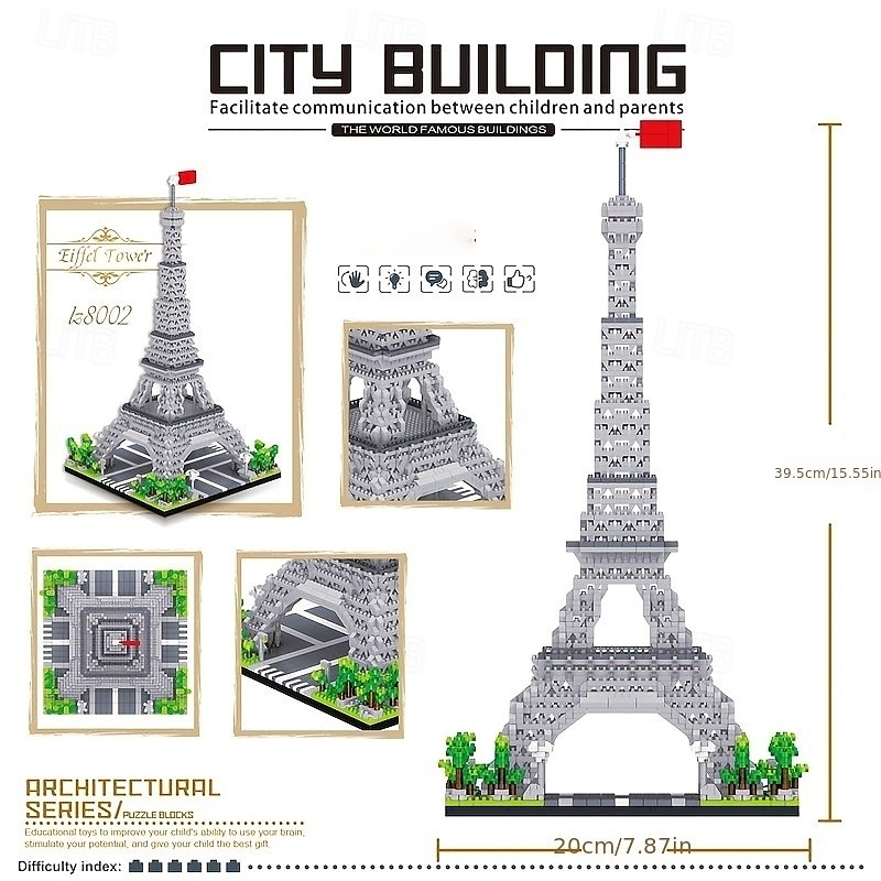 Bouwblokken Architectonisch 3585 pcs verenigbaar ABS + PC Legoing Creatief Decompressie Speelgoed Ouder-kind interactie voor kind Speeltjes Geschenk 2025 - $40.99 –P7