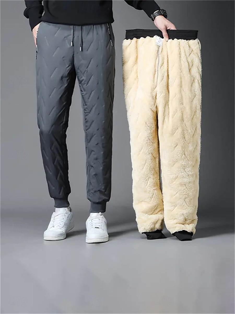 Homens Calças Esportivas Bolsos Cintura elástica Cintura Alta Calças Ao ar livre Desportos e Ar livre Rua Outono Inverno Tosão Térmico / Quente Macio Exercite-se Ciclismo Moderno Roupa de esporte de 2026 por $18.49 –P3