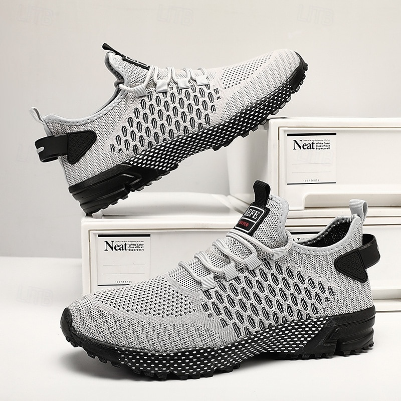tênis esportivos respiráveis verde neon masculino – tênis de corrida de malha leve com sola acolchoada de 2025 por $42.99 –P7