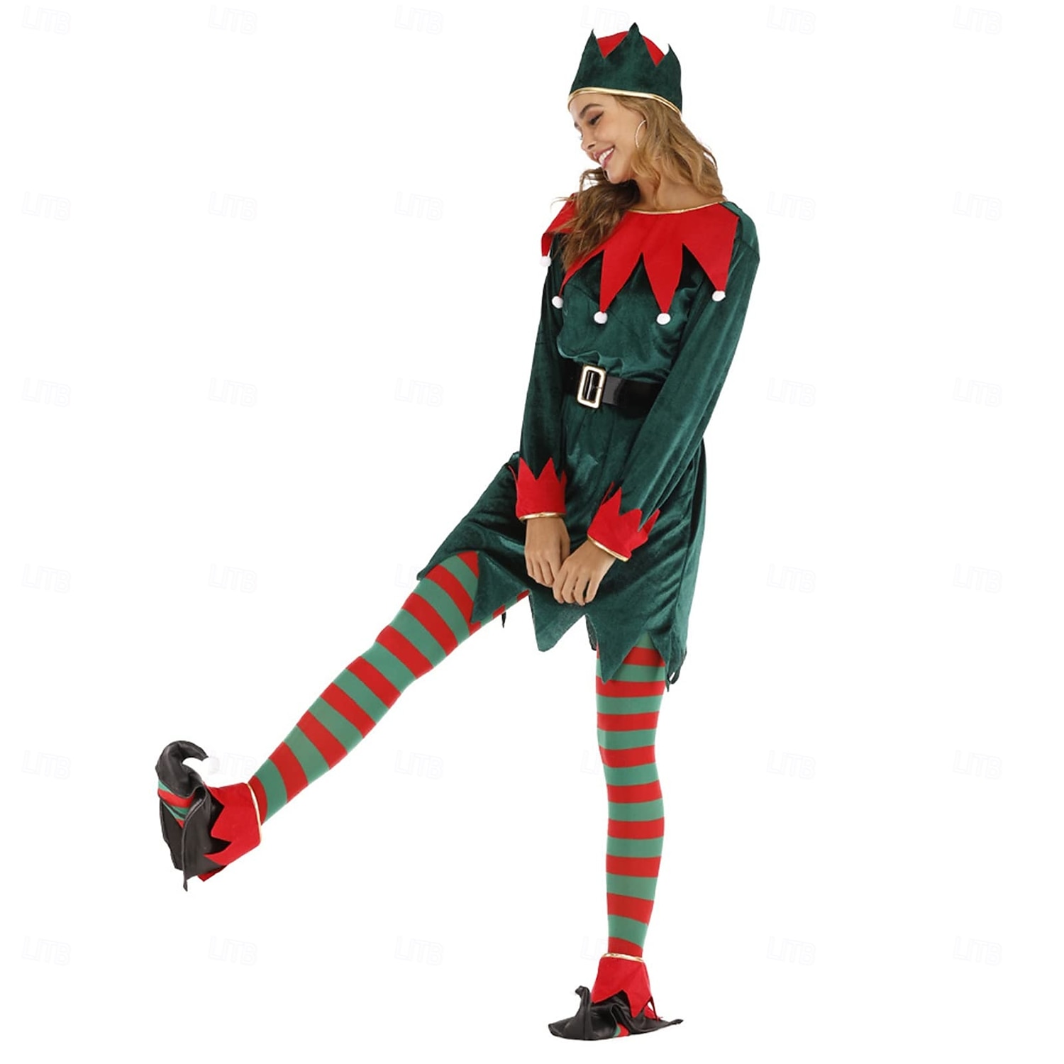 Alf Kläder Finkostym Julkostym Herr Dam Jul Nyår julafton Cosplay kostym Vuxen Fest Jul Topp Skärp Strumpor Skor Hatt 2025 - $34.99 –P8