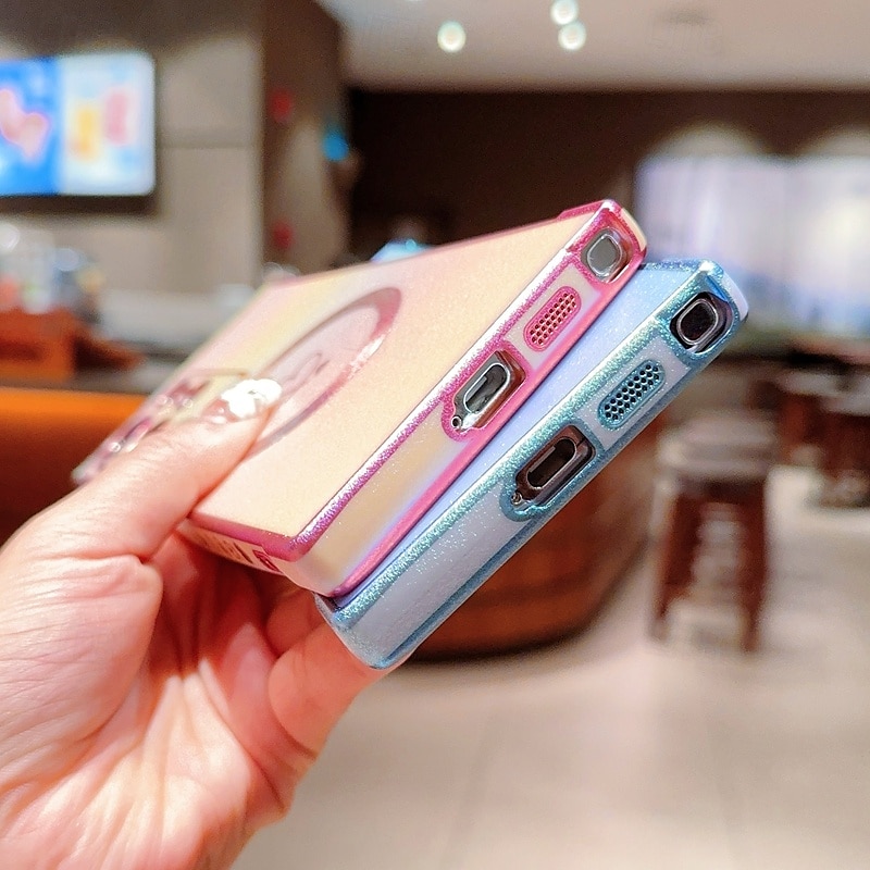 telefone Capinha Para S24 S23 S22 S21 Ultra Plus S24 FE S21 FE S20 FE S25 Ultra Capa traseira Magnética Suporte para carregamento sem fio Antichoque Retro TPU Galvanização de 2025 por $17.99 –P8