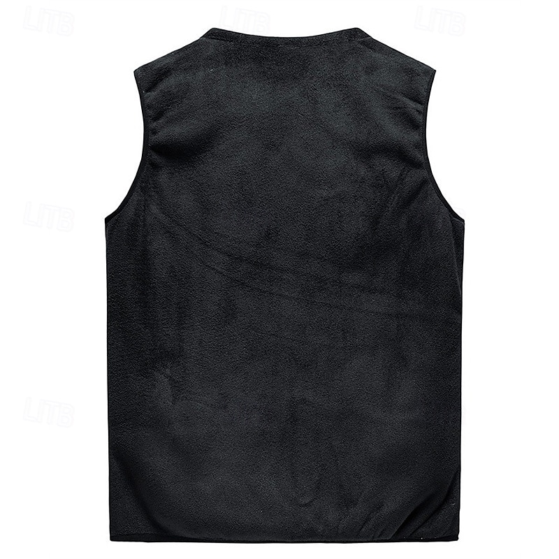 Муж. Жилет для туризма и прогулок Зимнее пальто Флисовый жилет для туризма и прогулок Зима Осень на открытом воздухе Сохраняет тепло Флисовая подкладка Удобный Жилет Охота Рыбалка Восхождение 2026 - $24.99 –P11