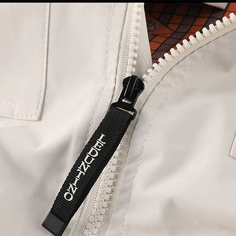 Voor heren Outdoor jas Softshell-jas Windjack Overgangsjack Vakantie Dagelijks waterdicht Winddicht Zak Lente & Herfst Effen Modieus Klassiek Opstaand Normaal Zwart Wit Geel blauw Oranje Jacks 2026 - $57.99 –P5