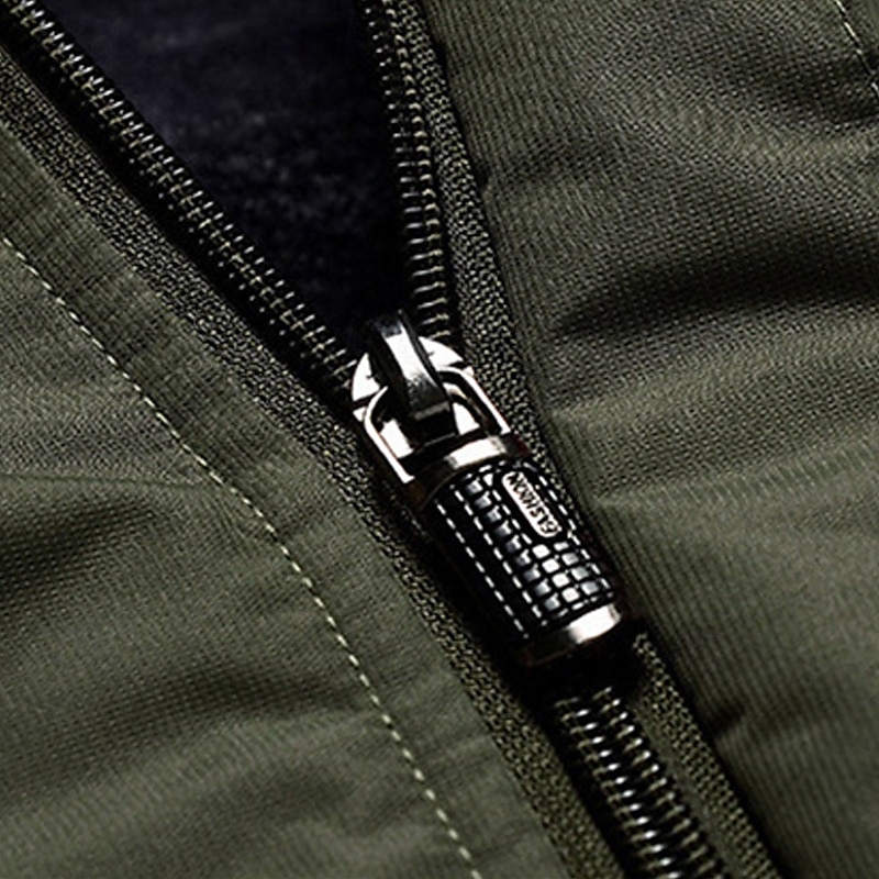 Herr Utomhusjacka Vinterkappa Fleece-jacka Hoodiejacka Dagligen Semester Håller värmen Vindtät Ficka Avtagbar huva Vår & Höst Färgblock Mode Klassisk Huva Normal Svart Röd Kungsblå Armégrön Jacka 2025 - $45.99 –P7
