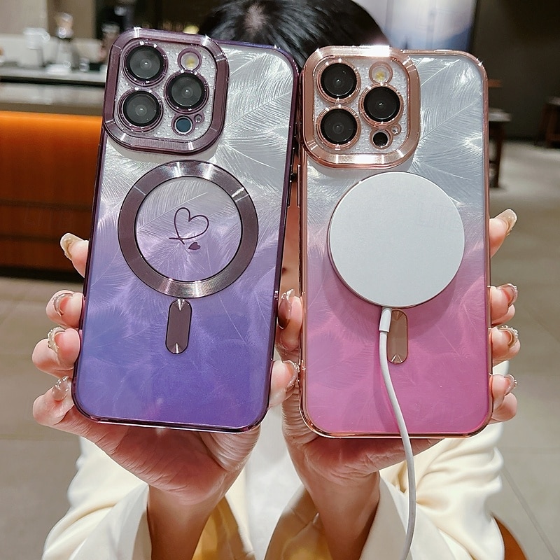 teléfono Funda Para iPhone 16 Pro Max Plus iPhone 15 Pro Max Plus iPhone 14 13 12 11 Pro Max Plus iPhone 14 Pro Max iPhone 13 12 11 Pro Max Funda Trasera Magnética Soporte de carga inalámbrica 2025 - $16.99 –P14