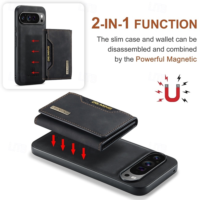 telefoon hoesje Voor Pixel 9 Pro Pixel 9 Pro XL Pixel 8 Pro Pixel 8 Pixel 9 Pixel 7 Pixel 7 Pro Pixel 6 Pixel 6 Pro Pixelvouw Achterkant met standaard Afneembaar Magnetisch Retro TPU PU-nahka 2025 - $21.99 –P7