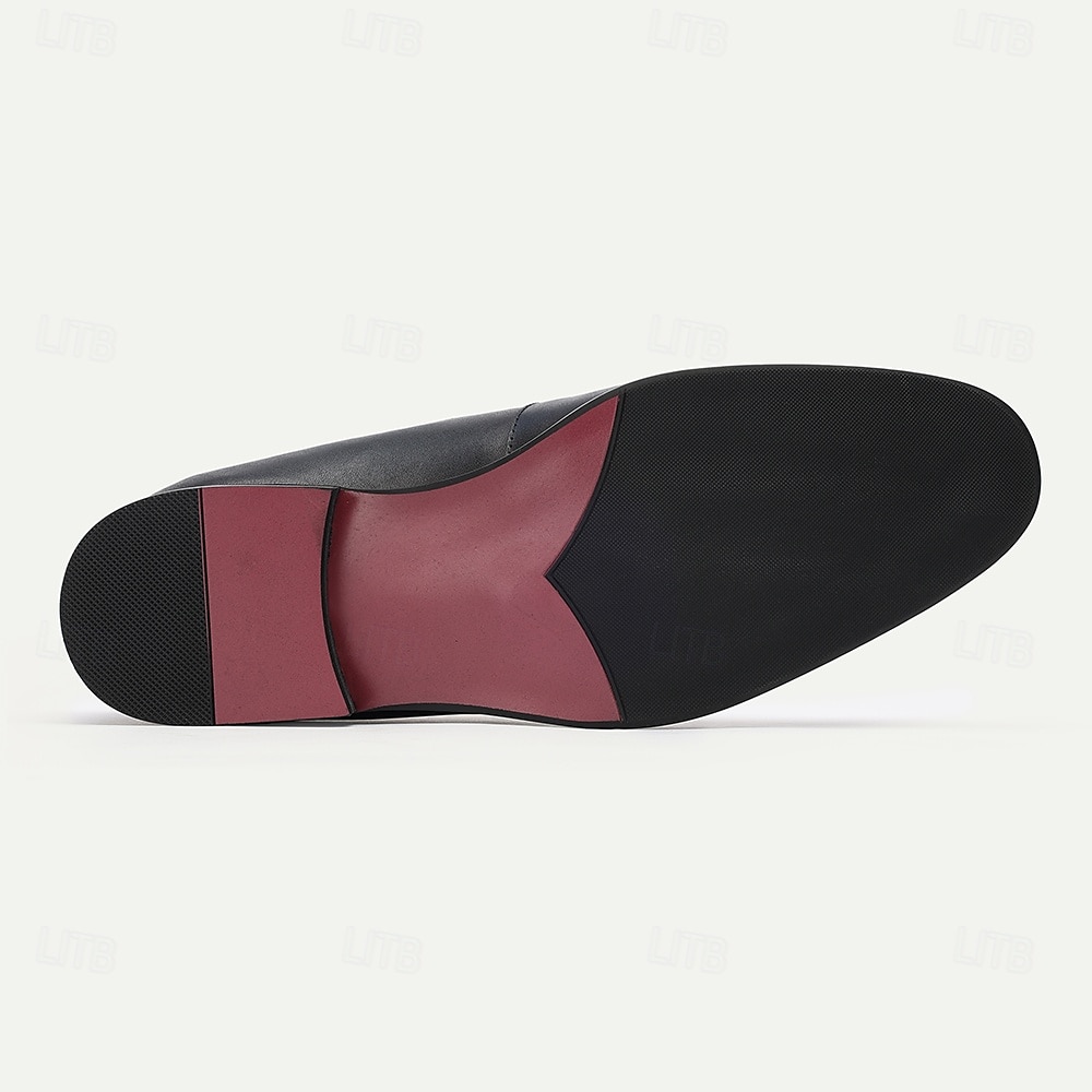 kvalitetssko for menn med okseskinn og semsket skinn - elegante blå og brune brogue-formelle sko for spesielle anledninger 2025 - $99.99 –P6