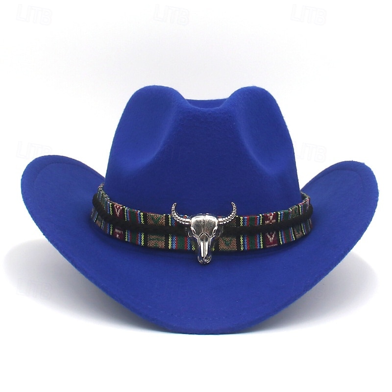 Hombre Sombrero del Derby de Kentucky Sombrero para el sol Sombrero de vaquero Sombrero Fedora Trilby Negro Rojo Algodón / Mezcla de Poliéster Estilo retro Moda siglo 18 estado de texas Diario Fiesta 2025 - $19.99 –P1