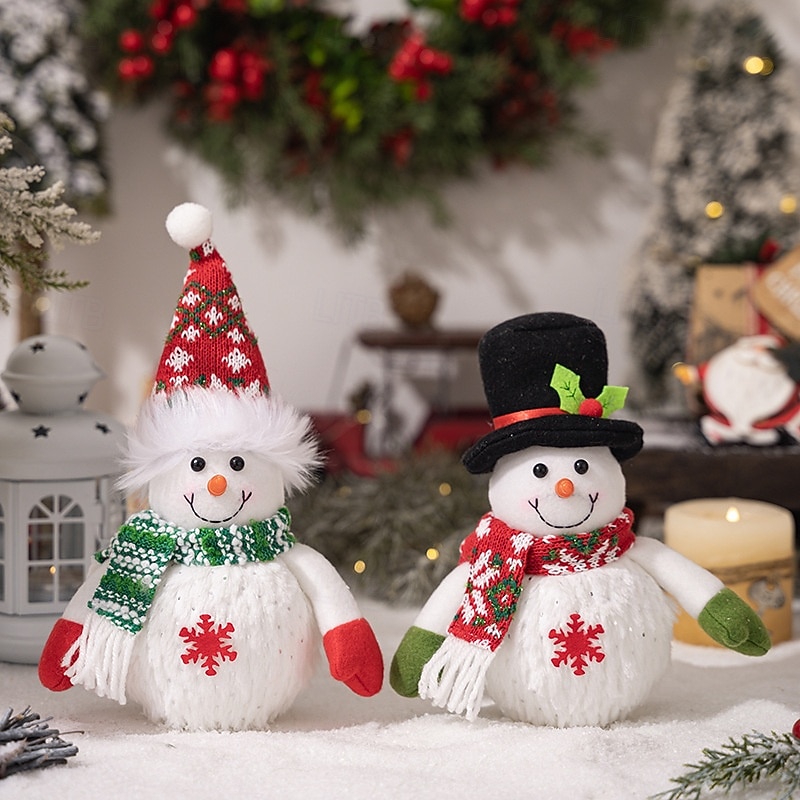 Figurine en peluche de bonhomme de neige de Noël illuminée, décoration de fenêtre de table à LED pour la décoration intérieure des vacances, accent de fête de cuisine à domicile de Noël d'hiver de 2025 ? $16.49 –P5