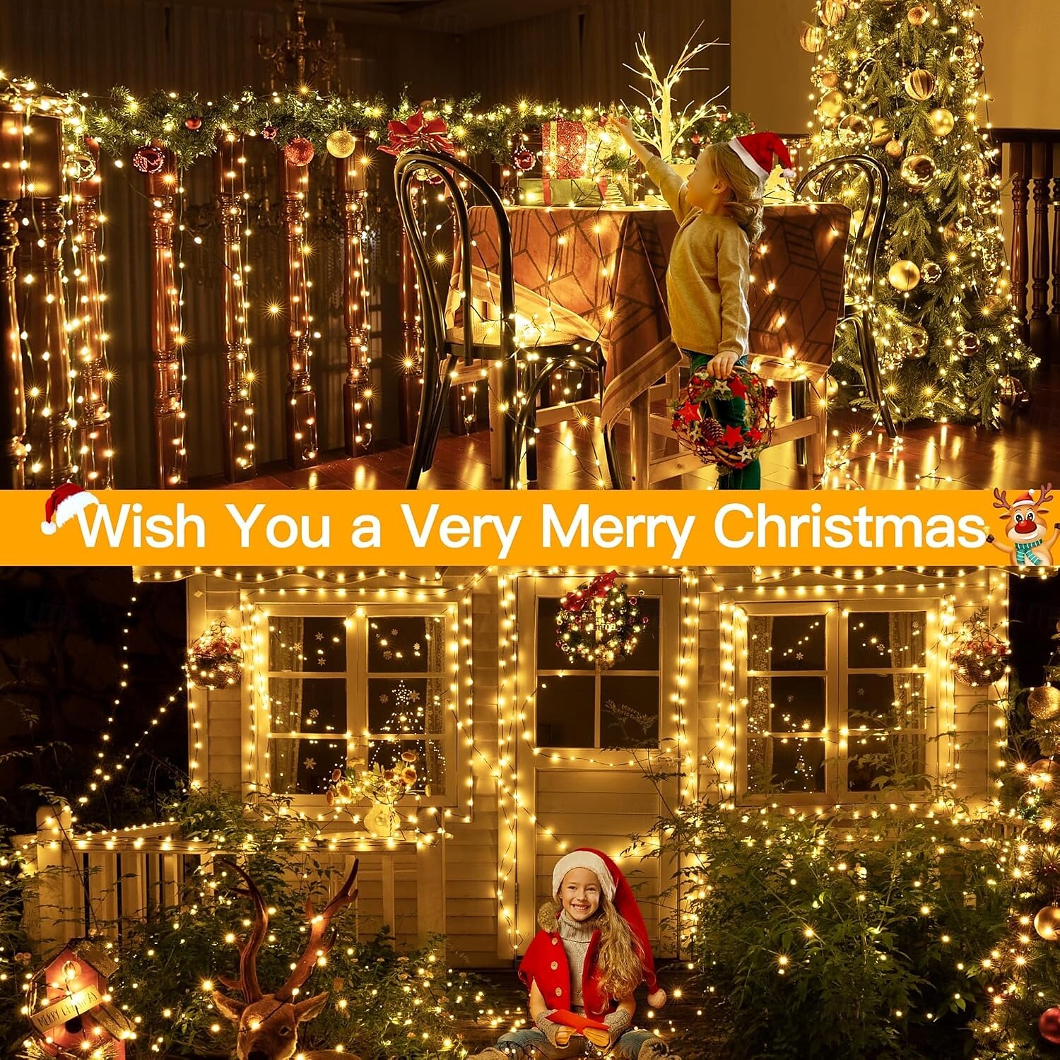 100M 1000 LEDs Christmas String Lights, Waterproof Leather Wire Light String with Remote Control, Low Voltage, Perfect for Christmas Outdoor & Indoor Decoration 2025 - $25.99 –P9