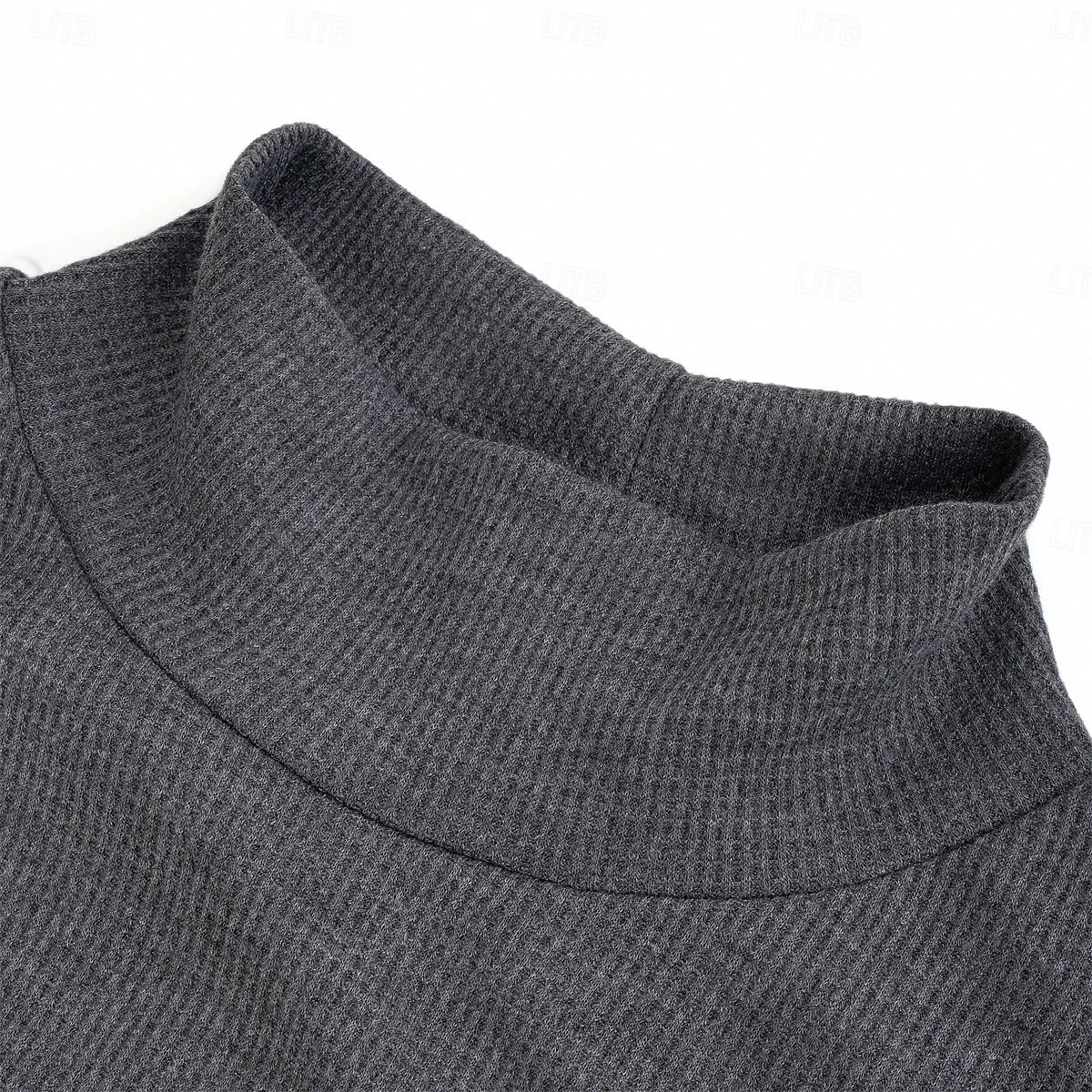 Herren Waffelhemd Rollkragenhemd T-Shirt Langarmshirt Langarm Rollkragen Stehkragen Frühling & Herbst Einfarbig Mode Designer Basic Wickeln Urlaub Straße Ausgehen Weiß Blau Marineblau Top T-Shirt für 2025 - $17.99 –P7