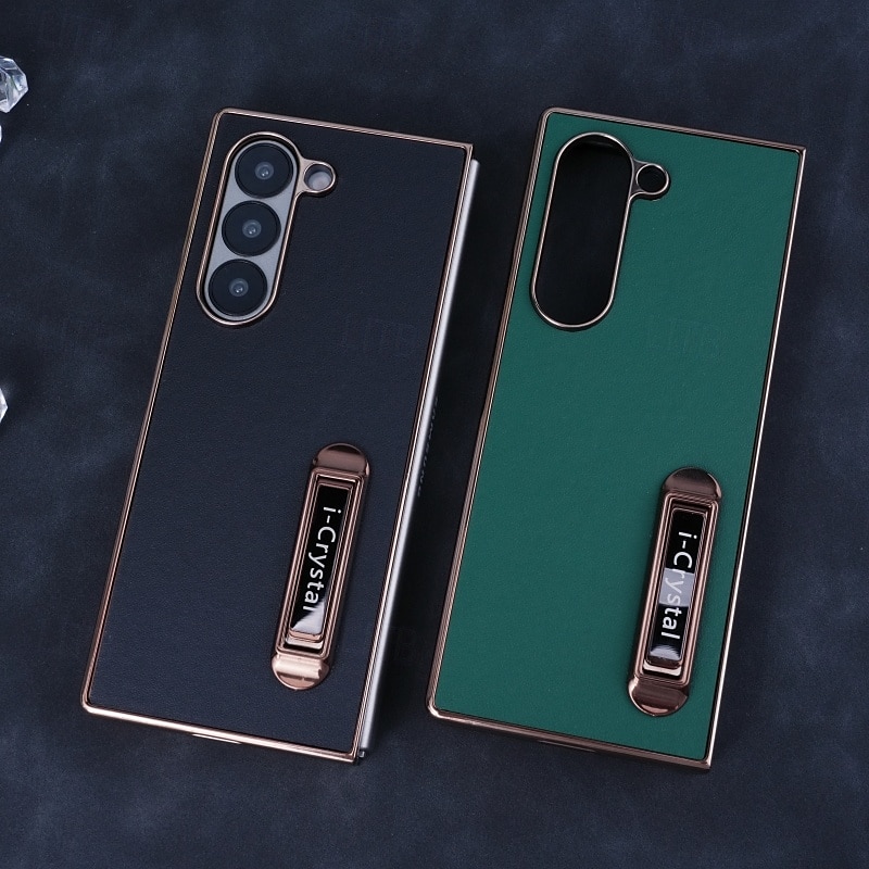 telefono Custodia Per Piegatura a Z 7 Z Fold 6 Z Fold 5 Z Fold 4 Z Fold 3 Custodia Portafoglio con Supporto Resistente agli urti Retrò Placcatura Pelle PU del 2025 a $20.99 –P10