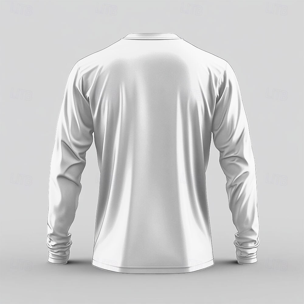 Voor heren Duivel T-shirt Lange mouw T-shirt 3D-afdrukken Strakke ronde hals Overhemd Modieus Dagelijks Ontwerper Straat Casual Wit 1 Wit Zomer Lente Herfst Kleding S M L XL XXL XXXL 2025 - $16.99 –P2