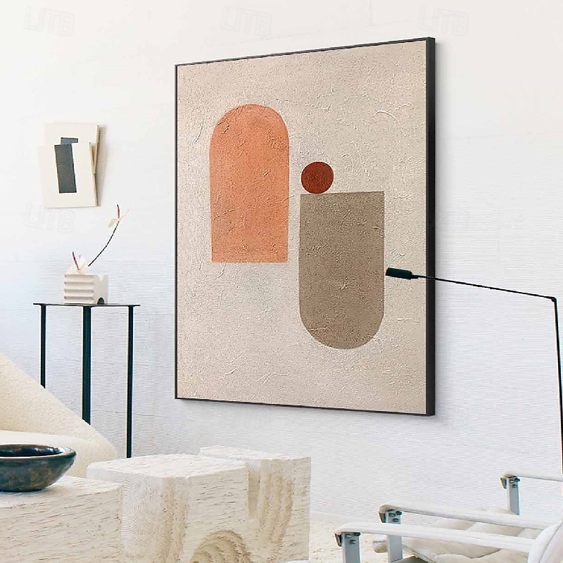 handgemachtes buntes abstraktes Ölgemälde auf Leinwand, großes handgemaltes abstraktes strukturiertes Palettenmesser, Boho-Ölgemälde, Wandkunst, zeitgenössisches minimalistisches Kunstwerk für 2025 - $116.99 –P3
