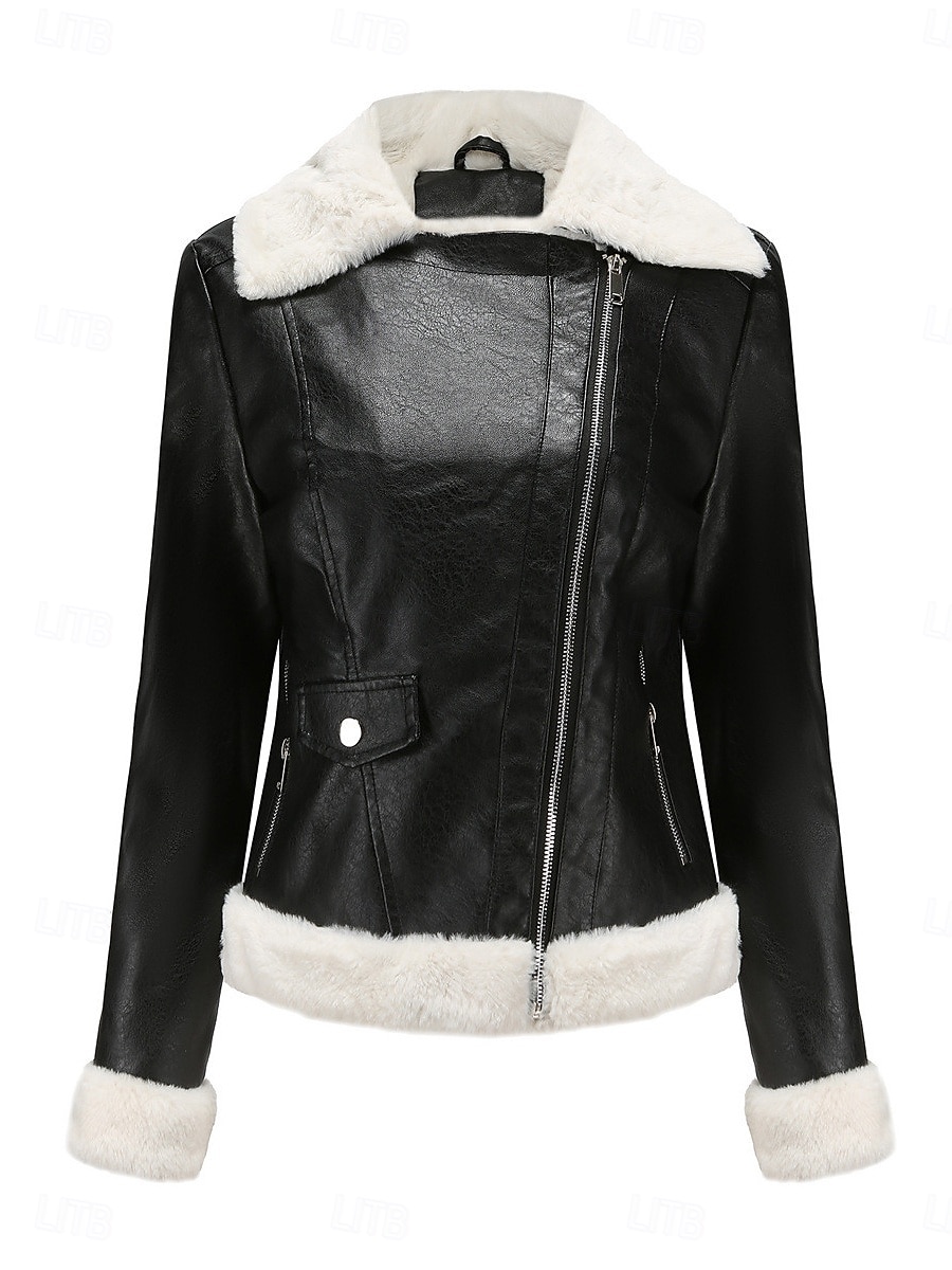 Per donna Giacca invernale Giacca in pile Tenere al caldo Traspirante Cerniera Tasche In pile Informale Liscio Da mare Strada Da tutti i giorni Per uscire Cerniera Corto Collo ripiegabile Standard del 2025 a $57.99 –P13