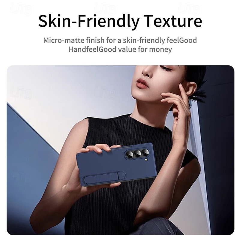 Phone Case For Z Fold 7 Z Fold 6 Z Fold 5 Z Fold 4 Z Fold 3 Back Cover with Stand Holder Shockproof Retro PC Metal 2025 - $21.99 –P11