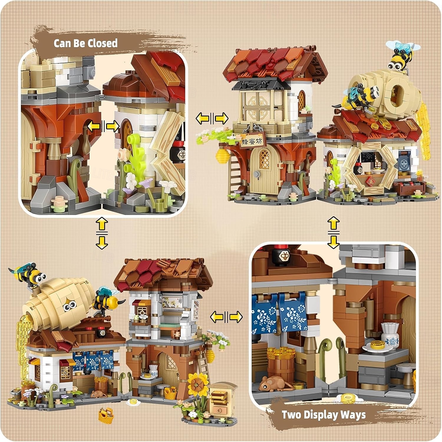 Honey Workshop Mini Building Blocks MOC Creative Building Toys Model Set для девочек и мальчиков 7-9 лет 1242 шт. Моделирование Архитектура Конструктор Игрушка Идея Подарка Для Детей И Взрослых 2025 - $35.99 –P6