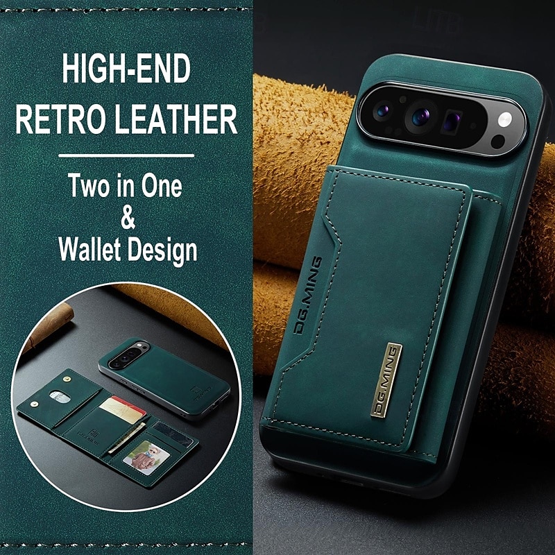 telefoon hoesje Voor Pixel 9 Pro Pixel 9 Pro XL Pixel 8 Pro Pixel 8 Pixel 9 Pixel 7 Pixel 7 Pro Pixel 6 Pixel 6 Pro Pixelvouw Achterkant met standaard Afneembaar Magnetisch Retro TPU PU-nahka 2025 - $21.99 –P1