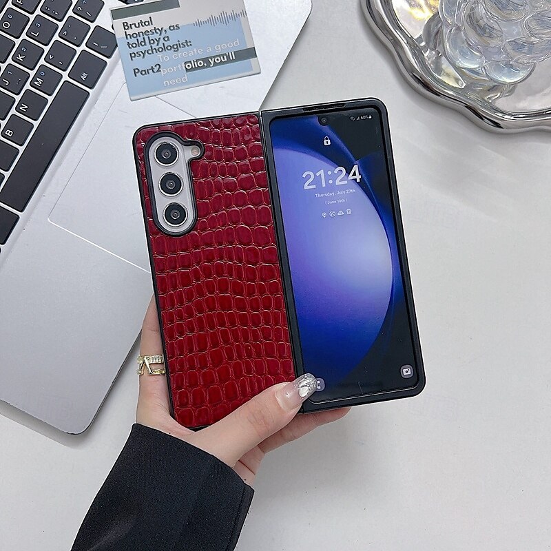 τηλέφωνο tok Για Samsung Galaxy Z Flip 6 Z Flip 5 Z Flip 4 Z Flip 3 Πίσω Κάλυμμα Ανθεκτική σε πτώσεις Ρετρό TPU PU δέρμα 2025 - $14.99 –P4