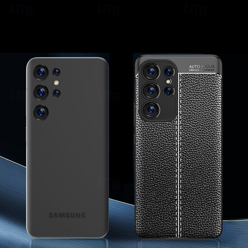 телефон Кейс для Назначение S24 Ultra S24 Plus S24 S24 ФЭ S23 S23 Ultra S23 Plus S22 S22 Plus S21 FE Кейс на заднюю панель Защита от удара Ретро ТПУ Кожа PU 2025 - $13.99 –P5