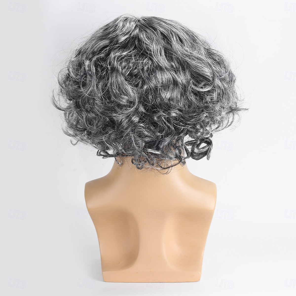 Synthetische Wig Krullend Met Pony Machine Gemaakte Wig Korte Grijze Synthetische Haar Mannen Grijze Halloween Wigs 2025 - $11.99 –P5