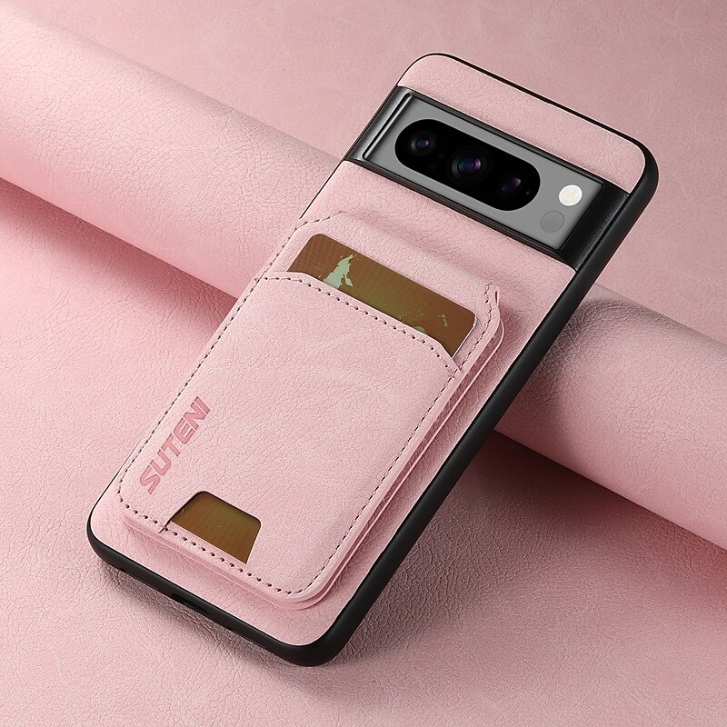 טלפון מגן עבור Pixel 9 Pro Pixel 9 Pro XL Pixel 8 Pro Pixel 8 פיקסל 9 Pixel 7 Pixel 7 Pro Pixel 6 Pixel 6 Pro מארז כרטיס ארנק עם מעמד חריץ לכרטיס עמיד בזעזועים רטרו TPU PC עור PU 2025 - $19.99 –P6