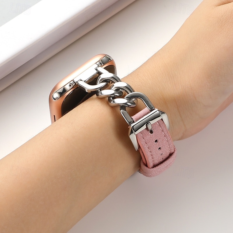 Solo Loop Συμβατό με Ζάντα ρολογιού Apple Watch 38mm 40mm 41mm 42mm 44mm 45mm 49mm Γυναικεία Ρυθμιζόμενο Ανοξείδωτο Ατσάλι Ύφασμα Ανταλλακτικό λουράκι ρολογιού για iwatch Ultra 2 Series 9 8 7 SE 6 5 2025 - $19.99 –P6