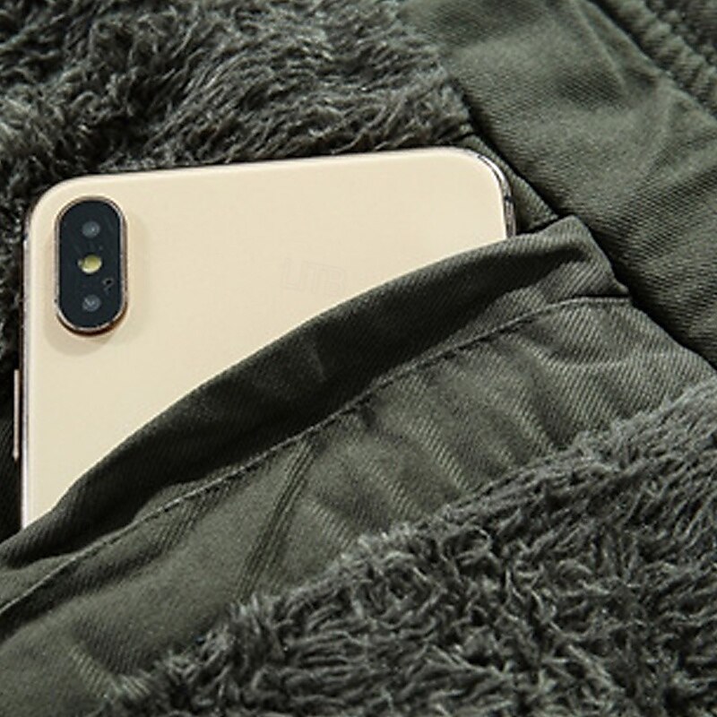Hombre Chaqueta de lana Al aire libre Forro Polar Resistente al Viento Trajes de senderismo Ropa de senderismo Invierno Otoño Paravientos Color sólido Negro Verde Ejército Caqui 2025 - $47.99 –P5