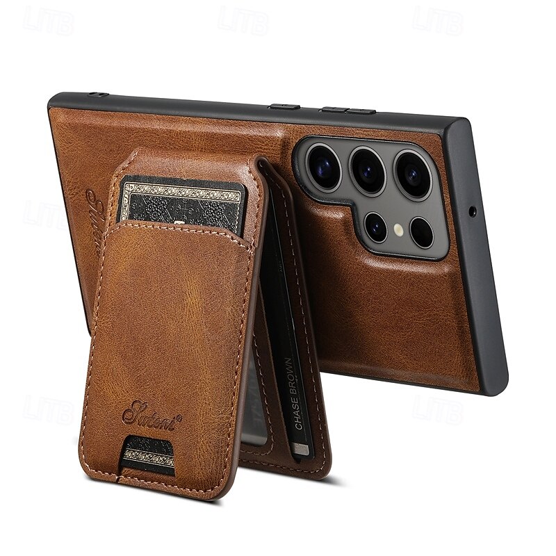 teléfono Funda Para S24 S24 Ultra Plus S23 Ultra Plus S23 S22 S22 Plus Ultra S25 Ultra Funda Trasera con Soporte Desmontable Magnética Retro TPU ordenador personal Cuero de PU 2025 - €17.99 –P3