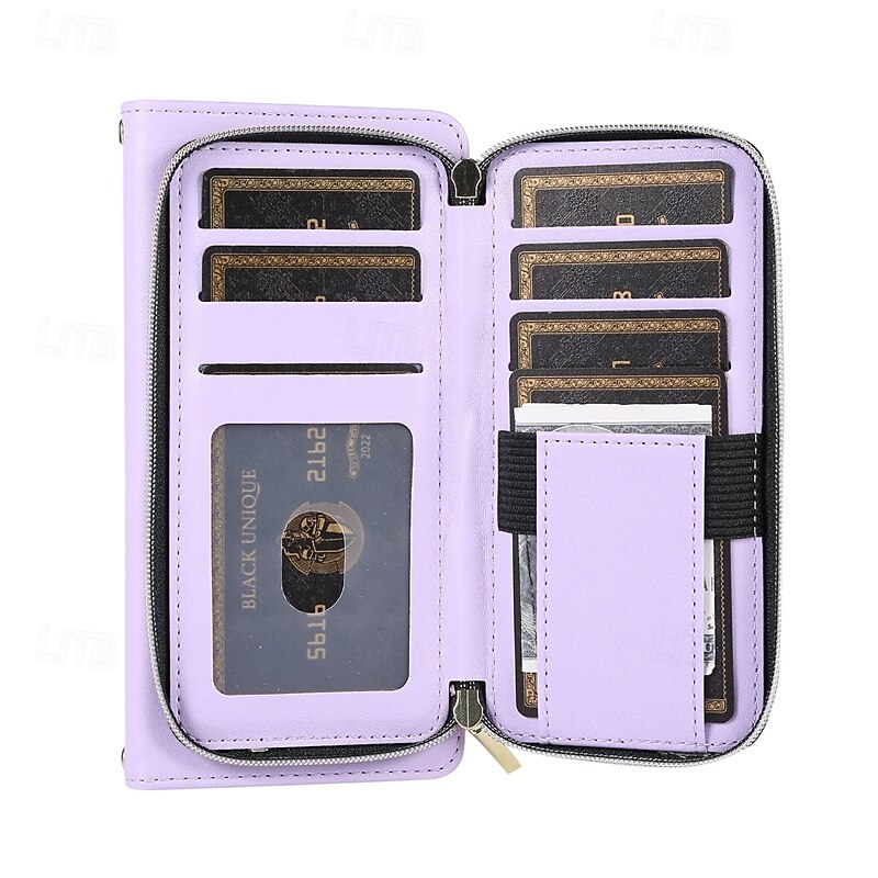 Phone Case For S24 Ultra S24 Plus S24 S24 FE S23 S22 S21 S20 Ultra Plus FE A55 A35 A25 A15 5G A54 A34 A14 A73 A53 A33 A23 A13 A72 A52 A32 A22 A12 A51 Flip Cover with Stand Holder Zipper with Wrist 2025 - $22.99 –P15